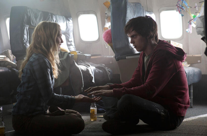 Teresa Palmer and Nicholas Hoult in "Warm Bodies."