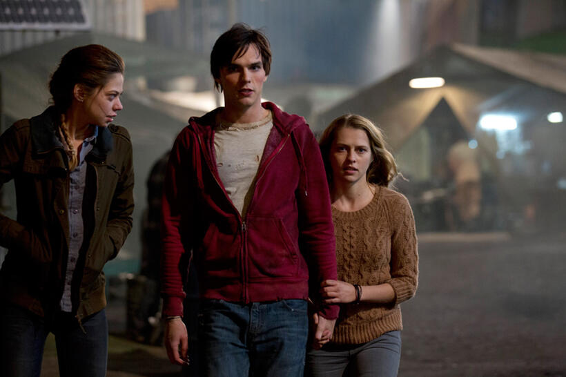 Analeigh Tipton, Nicholas Hoult and Teresa Palmer in "Warm Bodies."