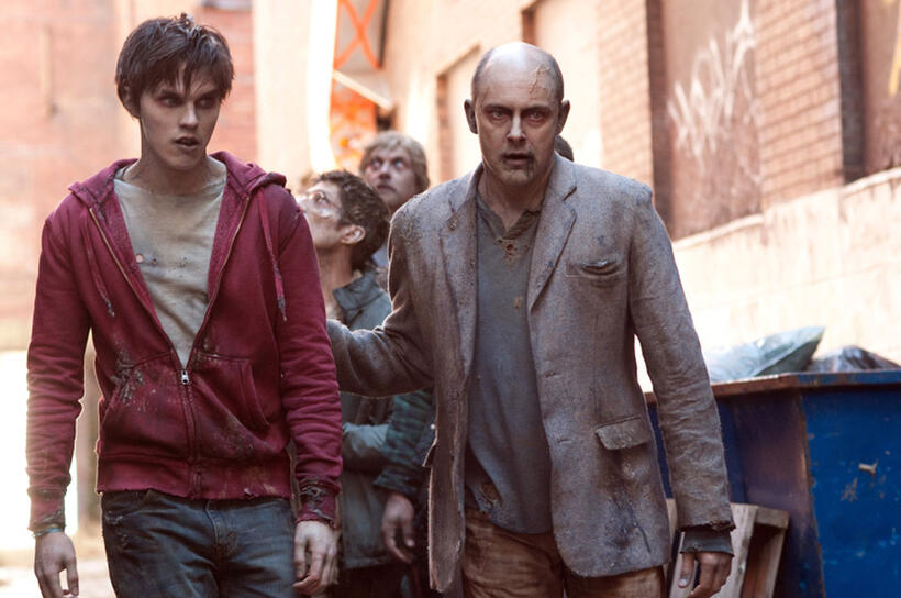 Nicholas Hoult and Rob Corddry in "Warm Bodies."