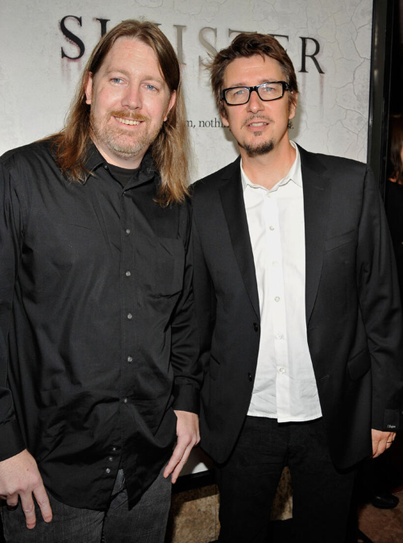 Screenwriter C. Robert Cargill and director Scott Derrickson at the California premiere of "Sinister."