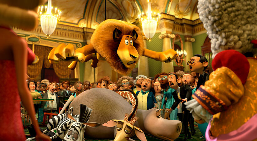 A scene from "Madagascar 3: Europe's Most Wanted."