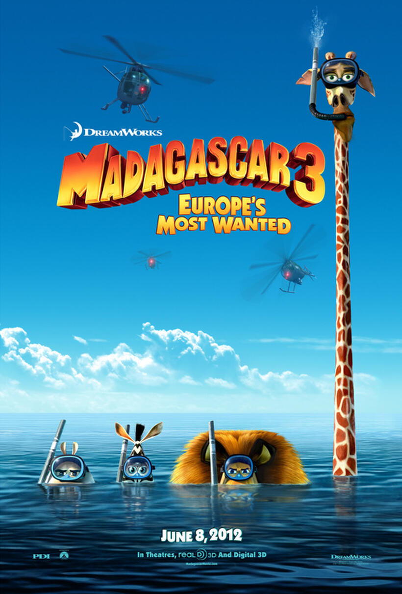 Poster art for "Madagascar 3: Europe's Most Wanted."