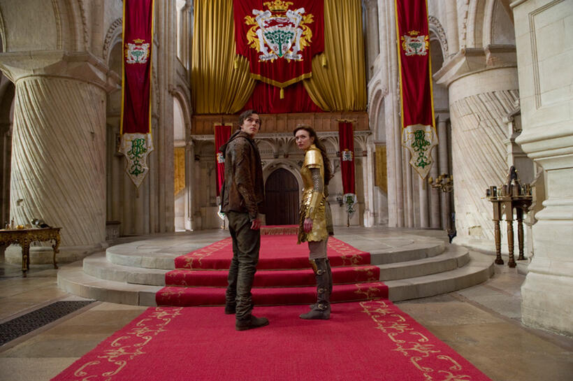 Nicholas Hoult as Jack and Eleanor Tomlinson as Isabelle in "Jack The Giant Slayer."