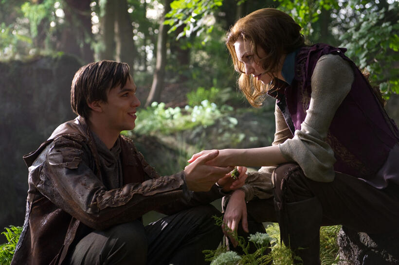 Nicholas Hoult as Jack and Eleanor Tomlinson as Isabelle in "Jack The Giant Slayer."
