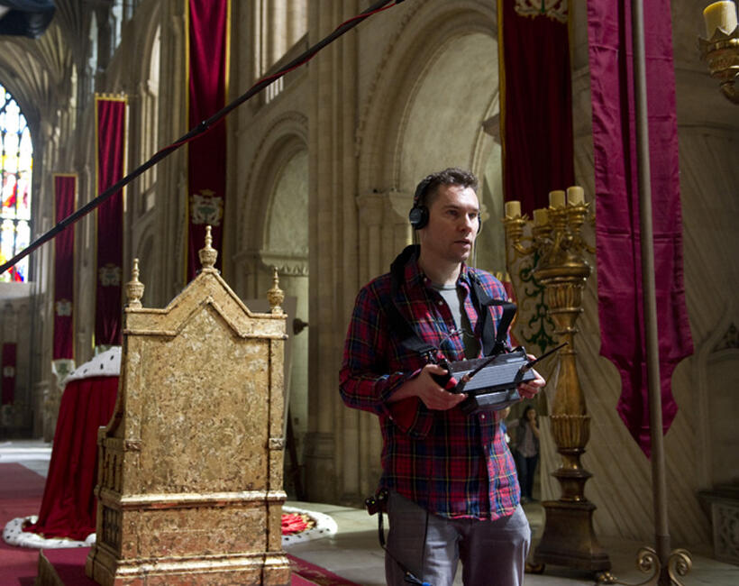 Director Bryan Singer on the set of "Jack The Giant Slayer."
