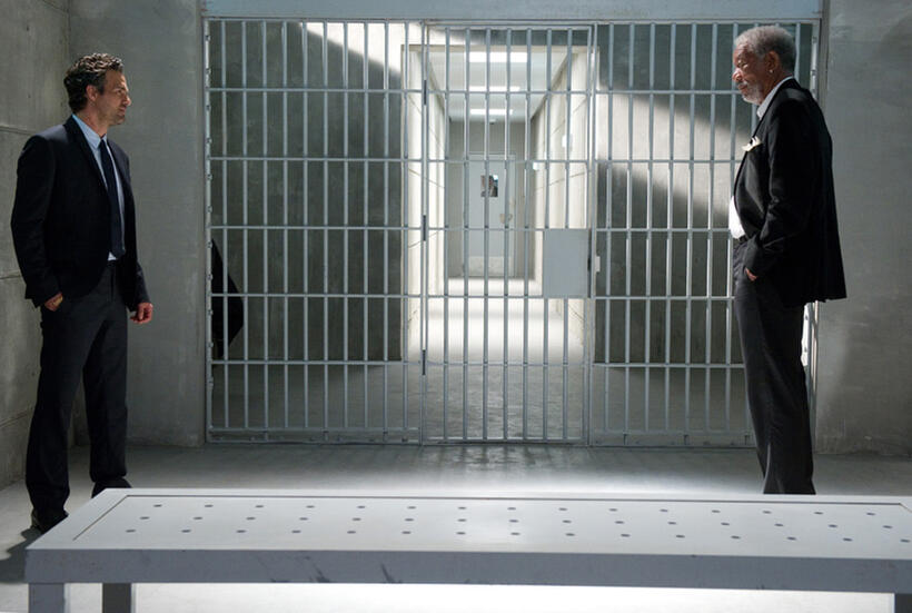 Mark Ruffalo and Morgan Freeman in "Now You See Me."