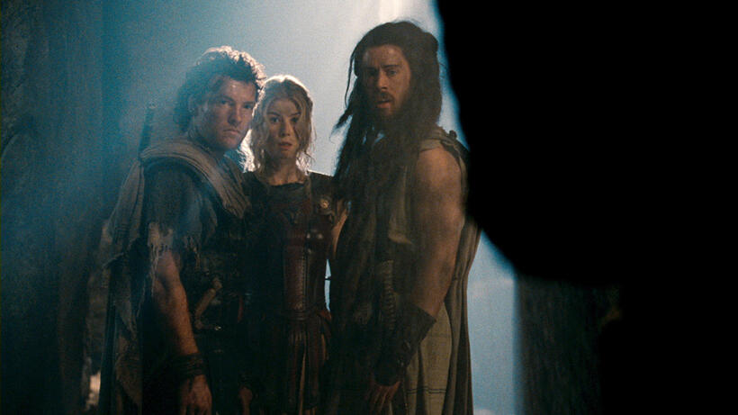 Sam Worthington as Perseus, Rosamund Pike as Andromeda and Toby Kebbell as Agenor in "Wrath Of The Titans."
