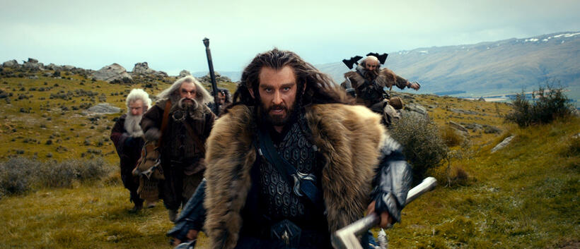 Ken Stott as Balin, John Callen as Oin, William Kircher as Bifur, Richard Armitage as Thorin Oakenshield and Graham McTavish as Dwalin in "The Hobbit: An Unexpected Journey."
