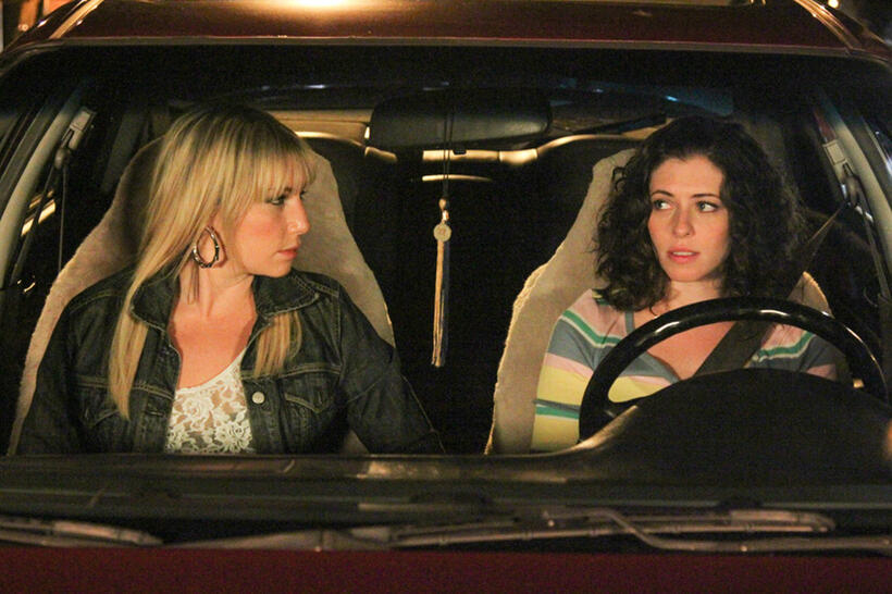 Ari Graynor as Katie and Lauren Miller as Lauren in "For a Good Time, Call."