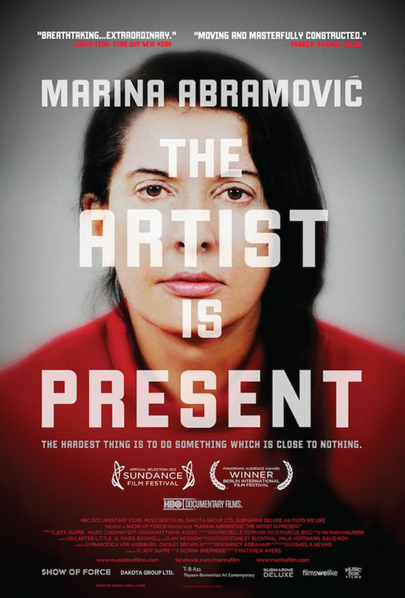 Poster art for "Marina Abramovic: The Artist Is Present."
