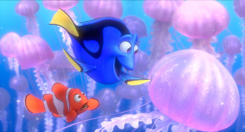 Marlin and Dory in "Finding Nemo 3D."