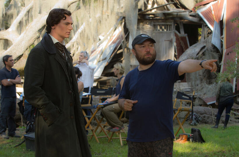 Benjamin Walker and director Timur Bekmambetov on the set of "Abraham Lincoln: Vampire Hunter."