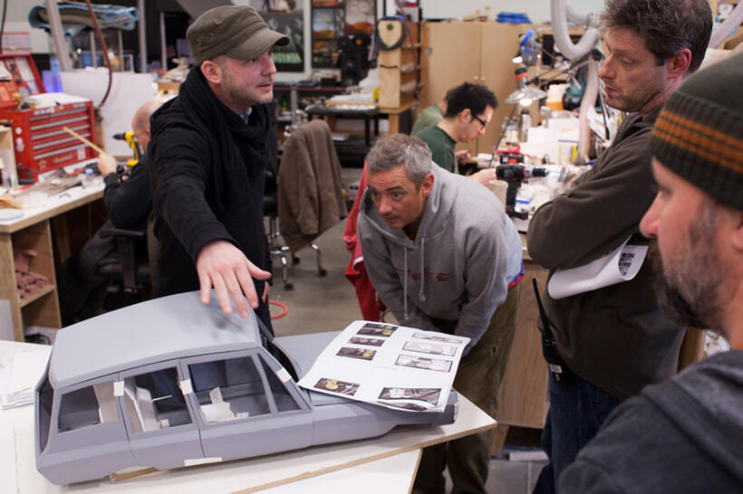 Director Chris Butler and director Sam Fell on the set of "ParaNorman."