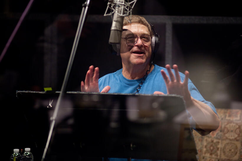 John Goodman on the set of "ParaNorman."