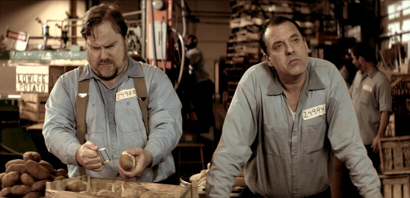 Kevin Farley and Tom Sizemore in "Cellmates."