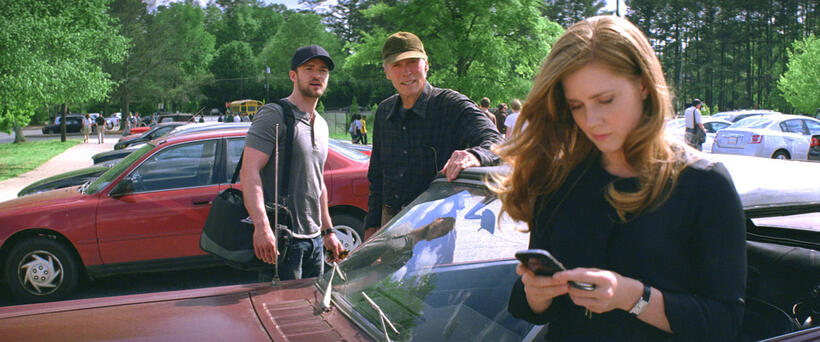 Justin Timberlake as Johnny, Clint Eastwood as Gus and Amy Adams as Mickey in "Trouble With the Curve."