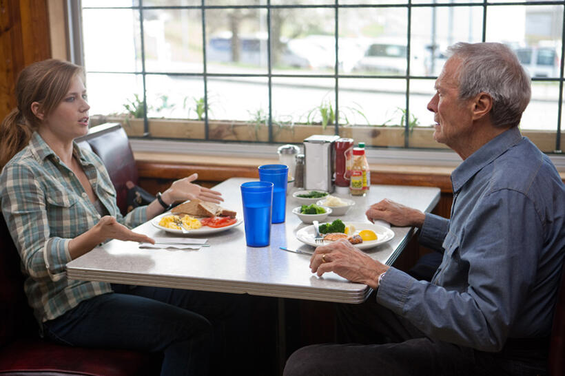 Amy Adams as Mickey and Clint Eastwood as Gus in "Trouble With the Curve."