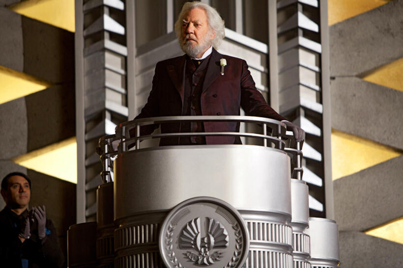 Donald Sutherland as President Snow in "The Hunger Games."
