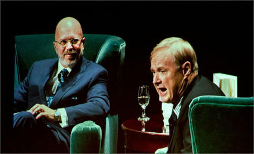 A scene from "Book Club with Michael Smerconish featuring Chris Matthews."