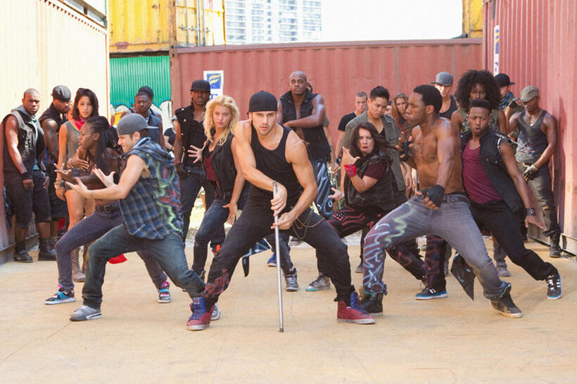 Misha Gabriel, Ryan Guzman and Stephen "Twitch" Boss in "Step Up: Revolution."