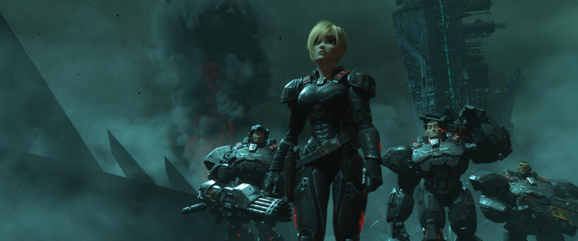 Sergeant Calhoun voiced by Jane Lynch in "Wreck-it Ralph."