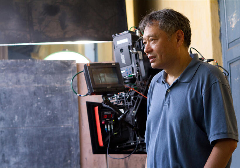 Director Ang Lee on the set of "Life of Pi."
