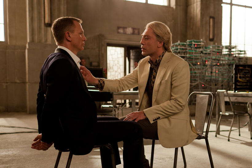 Daniel Craig and Javier Bardem in "Skyfall."