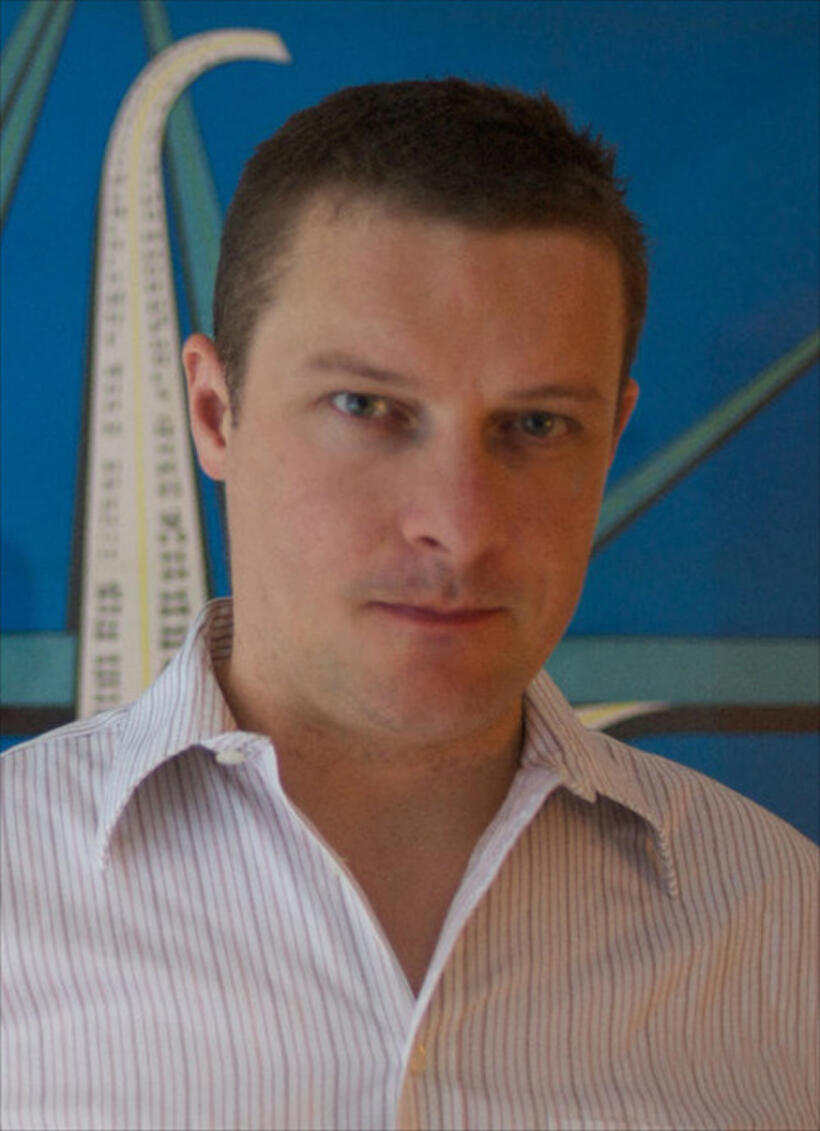 Director Glenn McQuaid on the set of "V/H/S."