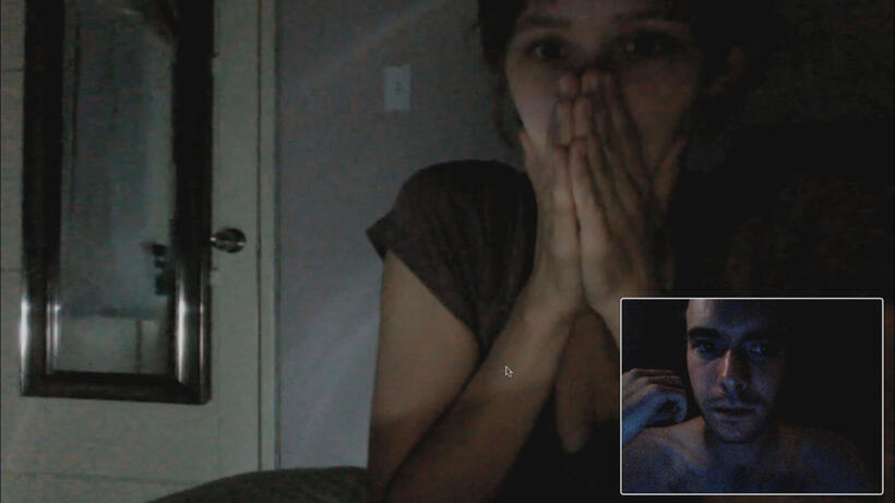 Helen Rodgers and Daniel Kaufman in "V/H/S."