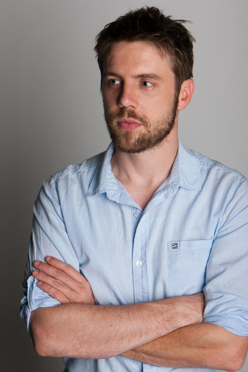 Director David Bruckner on the set of "V/H/S."