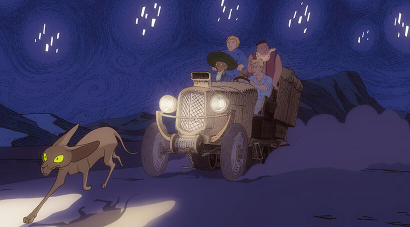A scene from "The Rabbi's Cat."