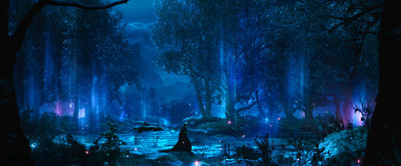 Elle Fanning as Princess Aurora and Angelina Jolie as Maleficent in "Maleficent."