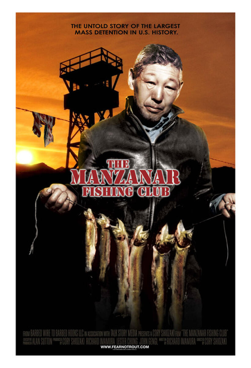 Poster art for "The Manzanar Fishing Club."