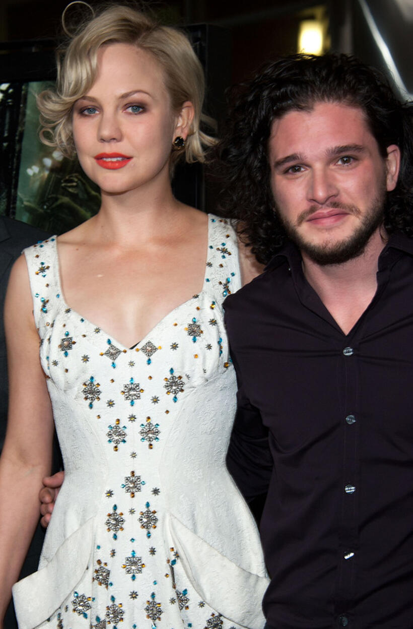 Adelaide Clemens and Kit Harington at the California premiere of "Silent Hill: Revelation."