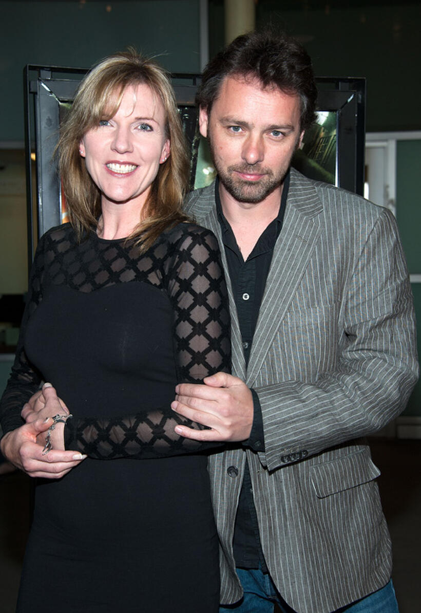 Director Michael J. Bassett and Guest at the California premiere of "Silent Hill: Revelation."