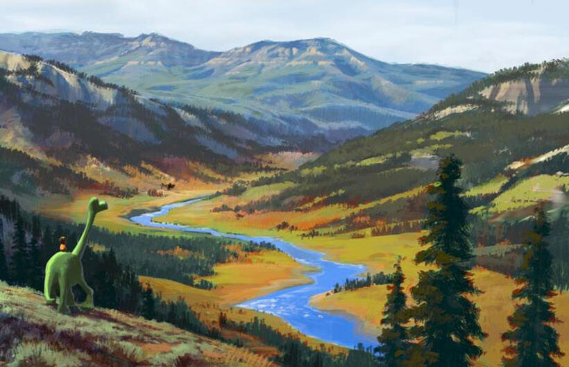 A scene from "The Good Dinosaur."