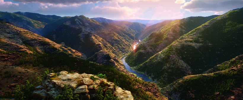 A scene from "The Good Dinosaur."