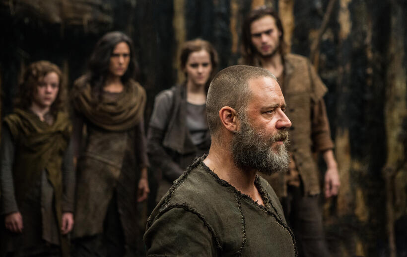 Leo McHugh, Jennifer Connelly, Emma Watson, Douglas Booth and Russell Crowe in "Noah."
