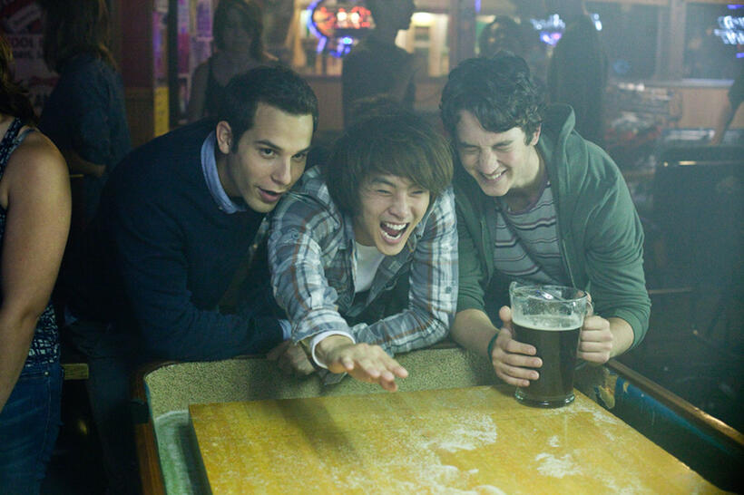 Skylar Astin, Justin Chon and Miles Teller in "21 and Over."