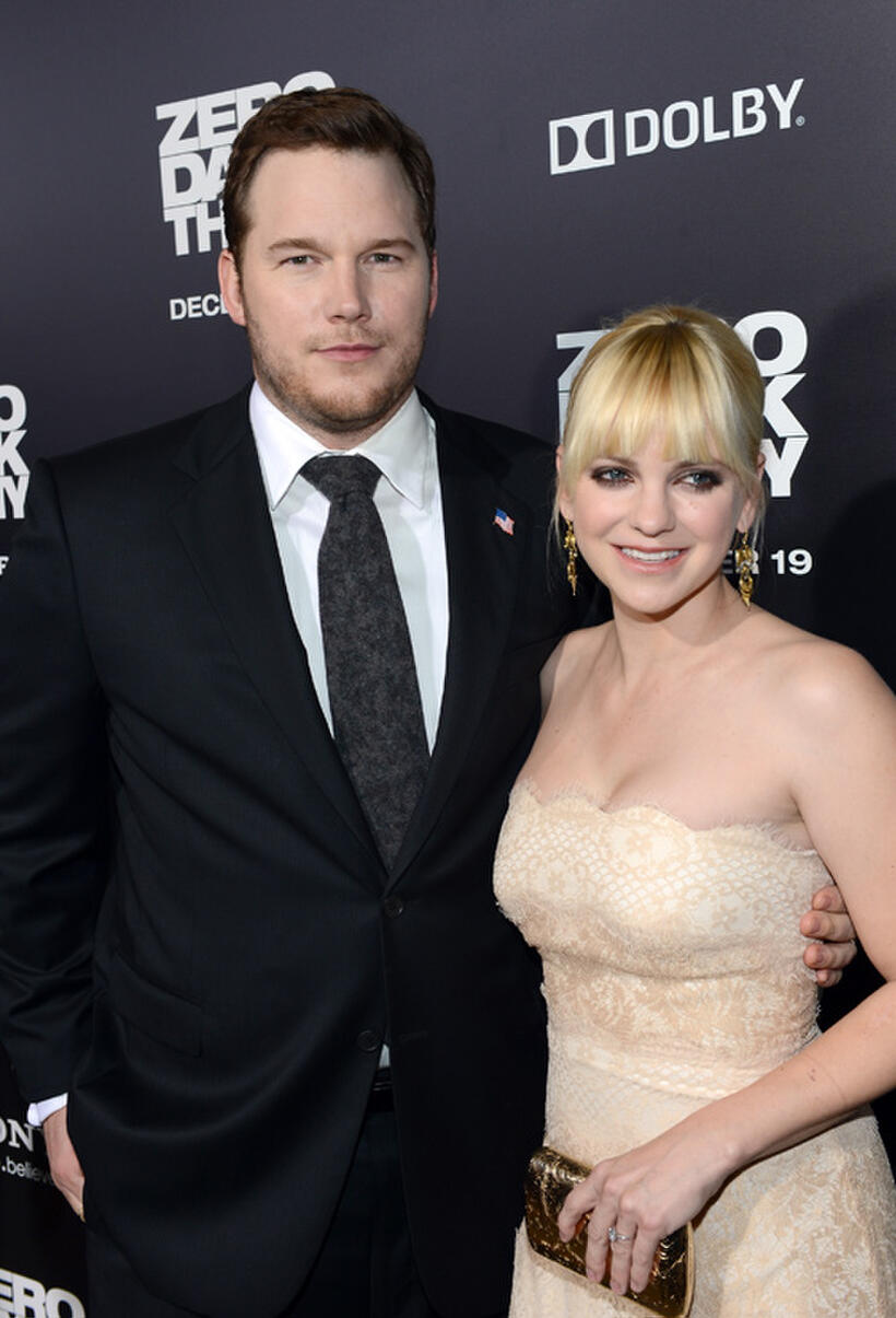 Chris Pratt and Anna Faris at the California premiere of "Zero Dark Thirty."