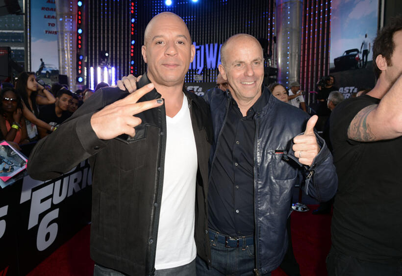 Vin Diesel and producer Neal H. Moritz at the California premiere of "Fast & Furious 6."