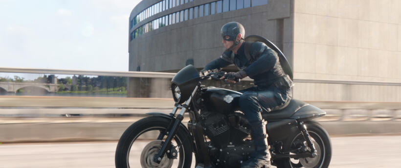 Chris Evans as Captain America in "Captain America: The Winter Soldier."