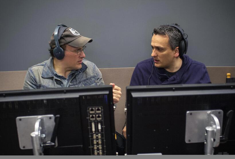 Directors Anthony Russo and Joe Russo on the set of "Captain America: The Winter Soldier."