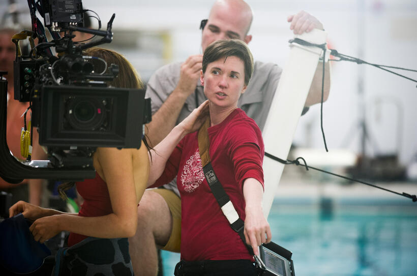Director Kimberly Peirce on the set of "Carrie."