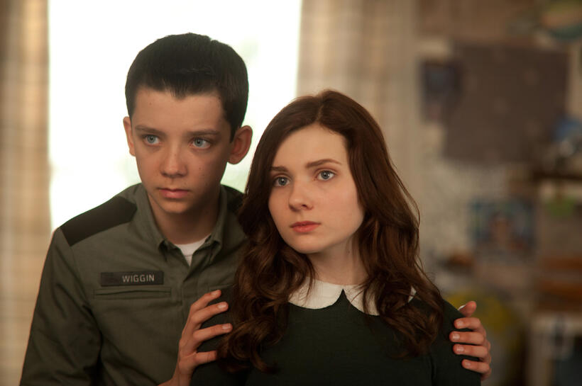 Asa Butterfield and Abigail Breslin in "Ender's Game."