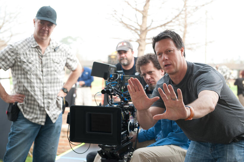 Director Gavin Hood on the set of "Ender's Game."