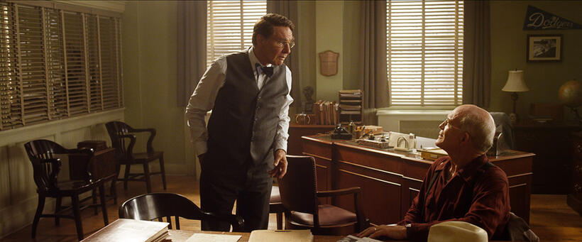 Harrison Ford as Branch Rickey and Max Gail as Burt Shotton in "42."
