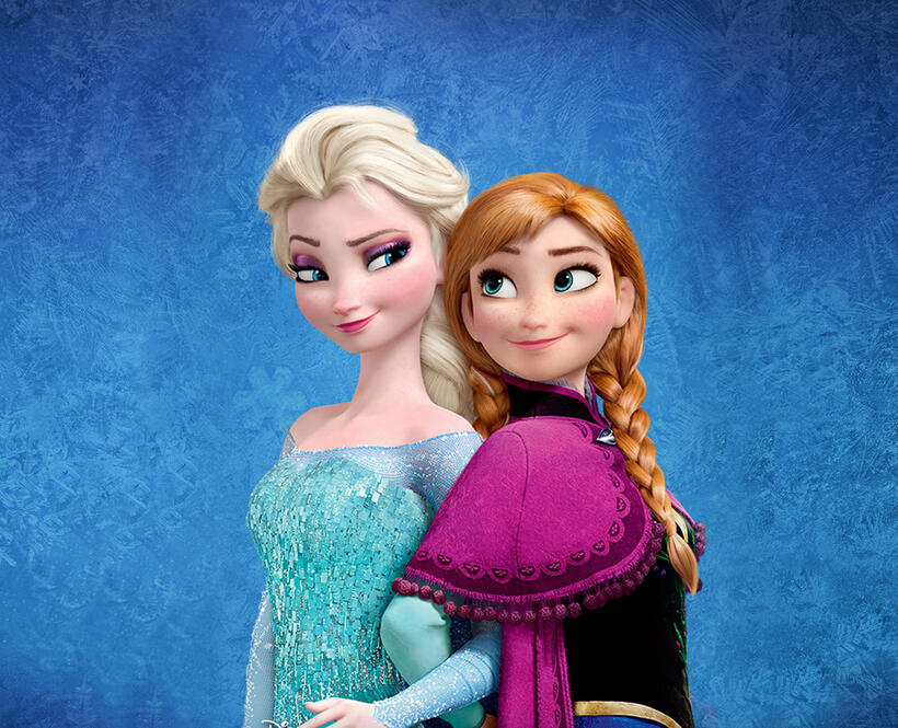 Elsa and Anna in "Frozen."
