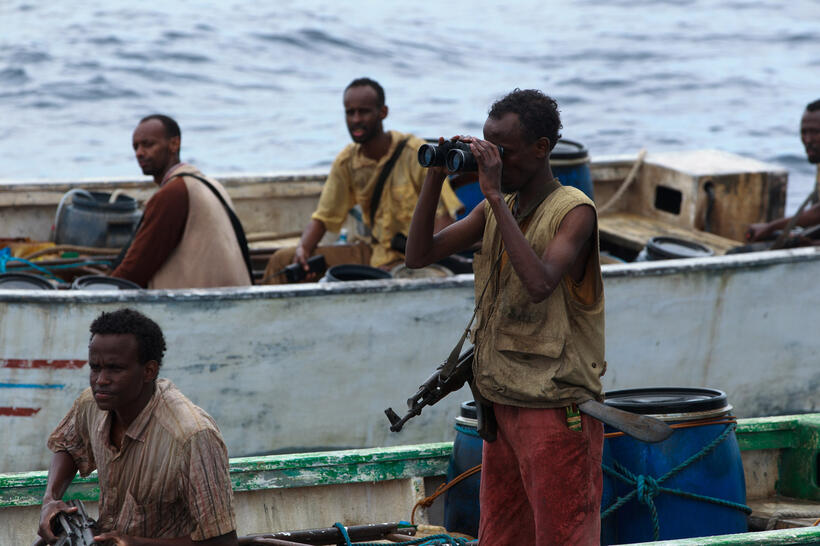 Barkhad Abdirahman and Barkhad Abdi in "Captain Phillips."