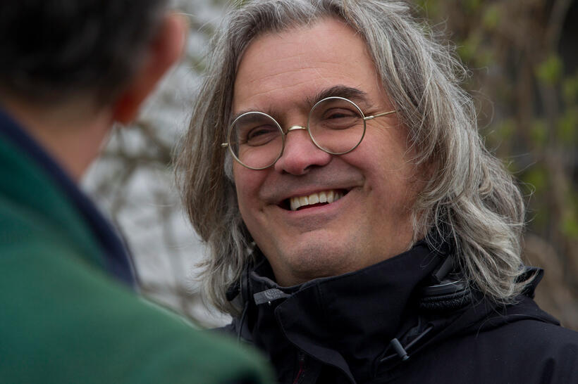 Director Paul Greengrass on the set of "Captain Phillips."